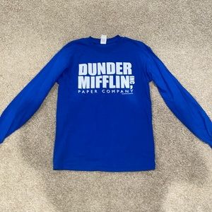 Blue Size M Dunder Mifflin Long sleeve T-shirt